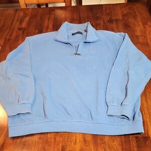 Mens PGA Tour Blue Pullover Quarterzip Sweater XXL